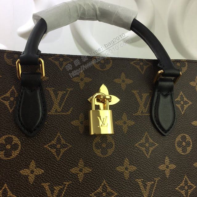 lv新款包包 路易威登Tote手袋 Monogram Flower掛鎖 lv女士手提肩背包  ydh3872